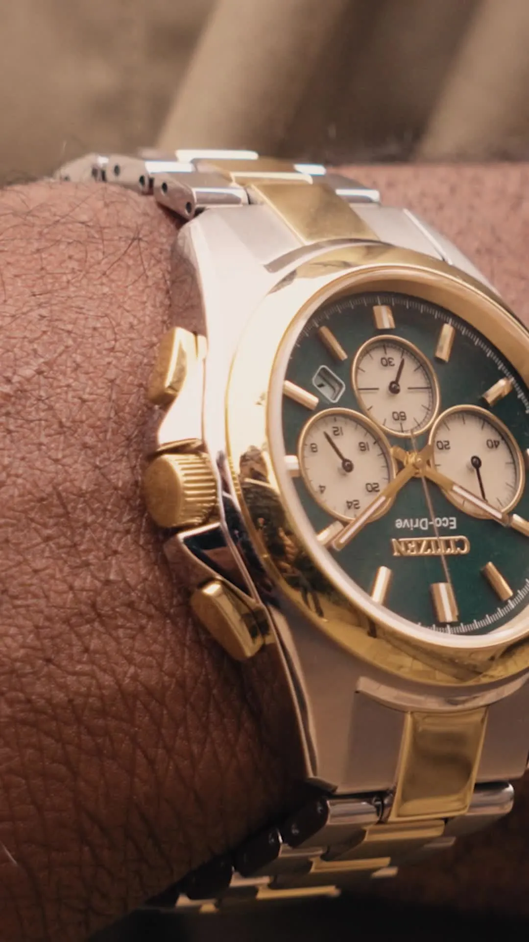 マリンゴールド Sport Luxury Green Dial Stainless Steel Bracelet CA4684-54X | CITIZEN